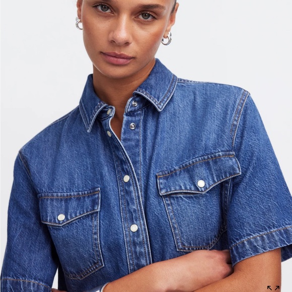 Madewell Oversized Mini Shirtdress - Picture 5 of 6